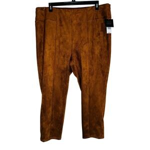 NWT John Marc Cabana Camel Pull On Pants Women 2X